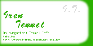 iren temmel business card